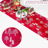 Linen Christmas Snowman Table Runner