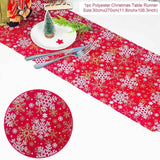 Linen Christmas Snowman Table Runner