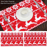 Linen Christmas Snowman Table Runner