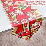 Linen Christmas Snowman Table Runner