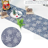 Linen Christmas Snowman Table Runner