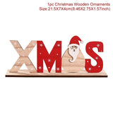 Merry Christmas Wooden Santa Claus