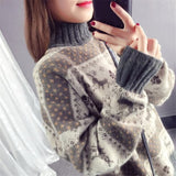 Christmas Deer Loose Sweater Female