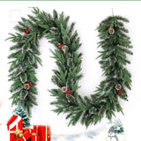 1/2.7m Green Leaf Garland Christmas Tree Decoration