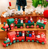 Merry Christmas Wooden Train Ornaments