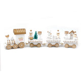 Merry Christmas Wooden Train Ornaments
