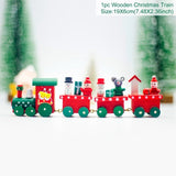 Merry Christmas Wooden Train Ornaments