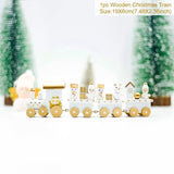 Merry Christmas Wooden Train Ornaments