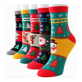 Christmas Style Cotton Short Socks for Women