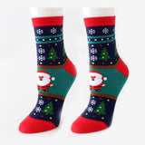 Christmas Style Cotton Short Socks for Women