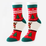 Christmas Style Cotton Short Socks for Women