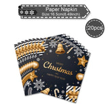 Black Gold Christmas Disposable Tableware