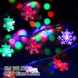 LED Snowflake Fairy String Lights