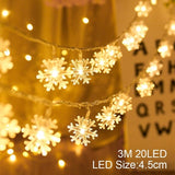 LED Snowflake Fairy String Lights