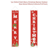 Merry Christmas Porch Sign Decorative Door Banner