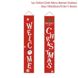 Merry Christmas Porch Sign Decorative Door Banner