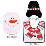 Santa Claus Rug Seat Bathroom Set Merry Christmas