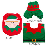 Santa Claus Rug Seat Bathroom Set Merry Christmas
