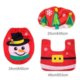 Santa Claus Rug Seat Bathroom Set Merry Christmas