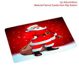 Santa Claus Rug Seat Bathroom Set Merry Christmas