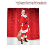 Santa Claus Rug Seat Bathroom Set Merry Christmas