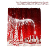 Santa Claus Rug Seat Bathroom Set Merry Christmas