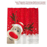 Santa Claus Rug Seat Bathroom Set Merry Christmas