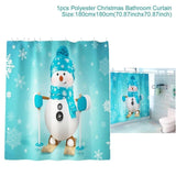 Santa Claus Rug Seat Bathroom Set Merry Christmas