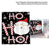Santa Claus Rug Seat Bathroom Set Merry Christmas