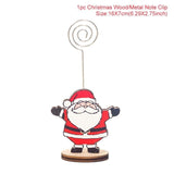 Christmas Santa Claus Snowman Wooden Ornament