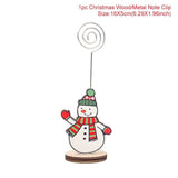 Christmas Santa Claus Snowman Wooden Ornament