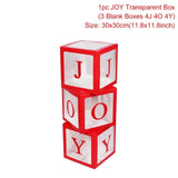 Merry Christmas Red Transparent Box