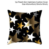 Merry Christmas Blackgold Cushion Cover