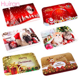 Christmas Santa Claus Snowman Flannel Carpet