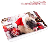 Christmas Santa Claus Snowman Flannel Carpet