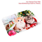 Christmas Santa Claus Snowman Flannel Carpet
