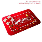 Christmas Santa Claus Snowman Flannel Carpet