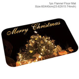 Christmas Santa Claus Snowman Flannel Carpet