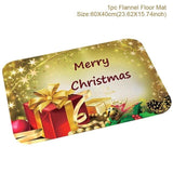 Christmas Santa Claus Snowman Flannel Carpet