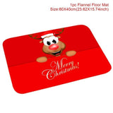 Christmas Santa Claus Snowman Flannel Carpet