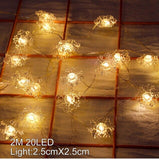 Snowman Snowflakes LED Garland Holiday