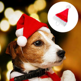 Winter Dog Red Santa Claus Christmas Hats Warm
