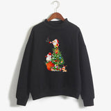 Fashion Christmas Sweater Black Long