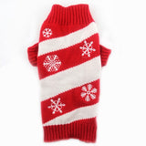 Winter Dog Red Sweater Christmas Clothes