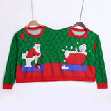 Winter Couples Sweater Two Person Unisex