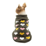 Dog Cat Knit Sweater Heart Design Cute